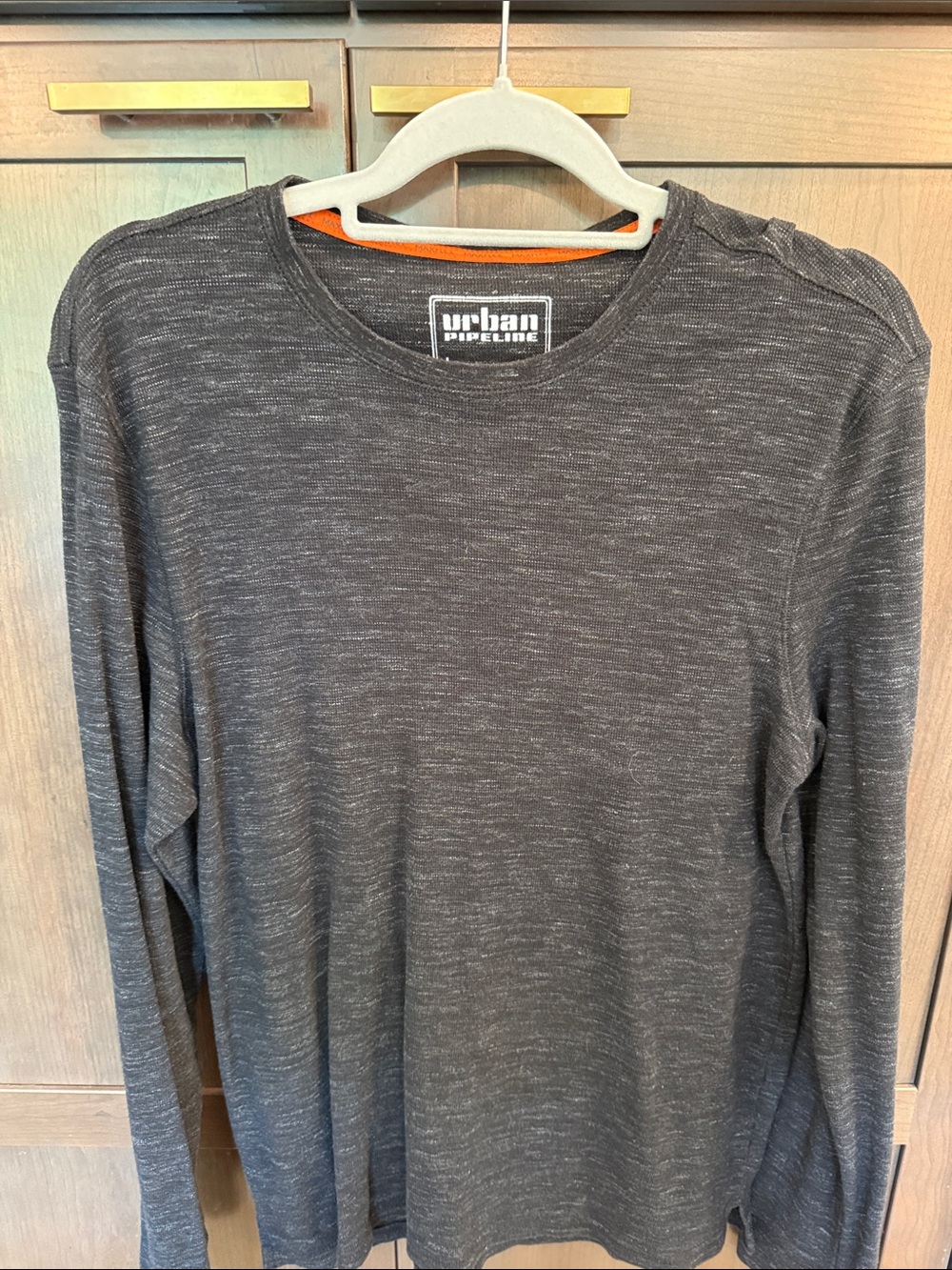 urban pipeline Long Sleeve Crewneck Tee in Charcoal Heather